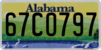 AL license plate 67CO797