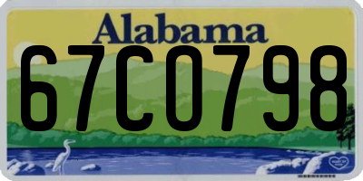 AL license plate 67CO798