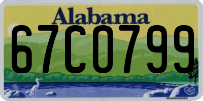 AL license plate 67CO799