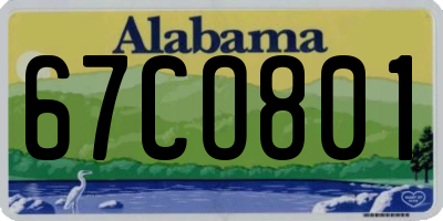 AL license plate 67CO801