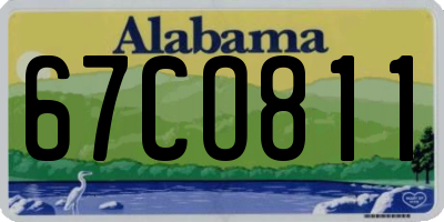 AL license plate 67CO811