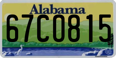 AL license plate 67CO815