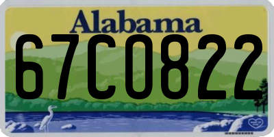 AL license plate 67CO822