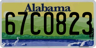 AL license plate 67CO823