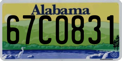 AL license plate 67CO831