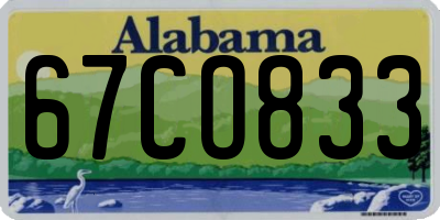AL license plate 67CO833