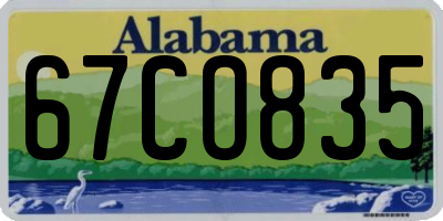 AL license plate 67CO835