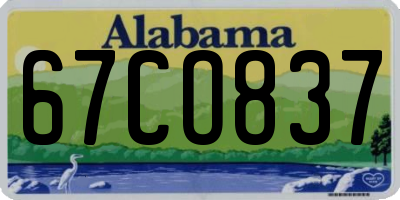 AL license plate 67CO837