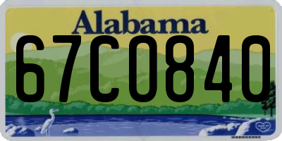 AL license plate 67CO840