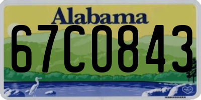 AL license plate 67CO843