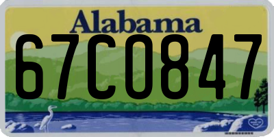 AL license plate 67CO847