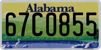 AL license plate 67CO855
