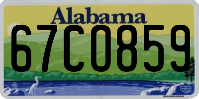 AL license plate 67CO859