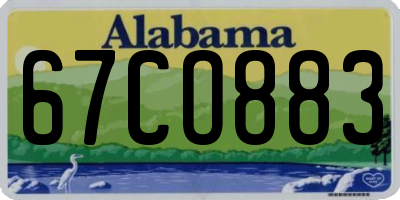 AL license plate 67CO883