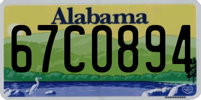 AL license plate 67CO894