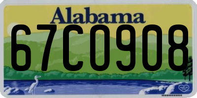 AL license plate 67CO908