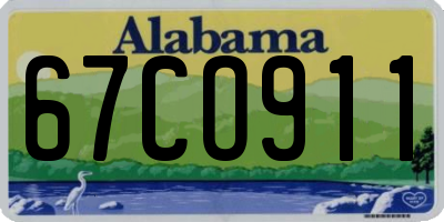 AL license plate 67CO911