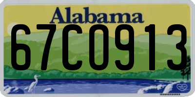 AL license plate 67CO913
