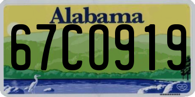 AL license plate 67CO919