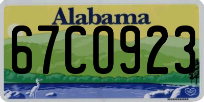 AL license plate 67CO923