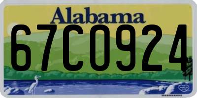 AL license plate 67CO924