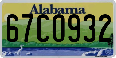 AL license plate 67CO932