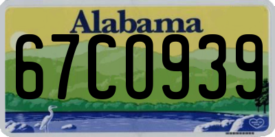 AL license plate 67CO939
