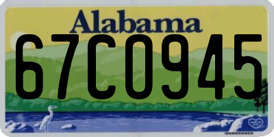 AL license plate 67CO945