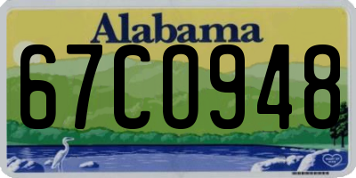 AL license plate 67CO948