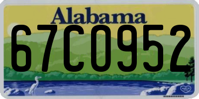 AL license plate 67CO952
