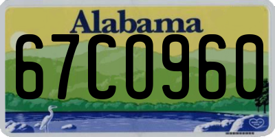 AL license plate 67CO960
