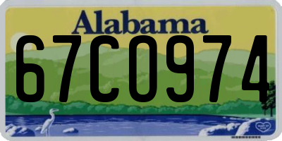 AL license plate 67CO974
