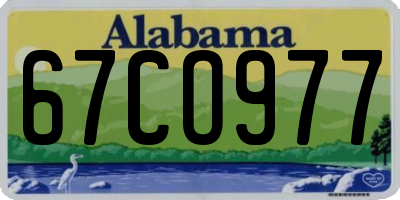 AL license plate 67CO977