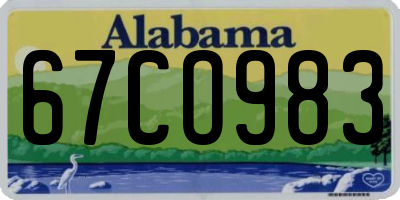 AL license plate 67CO983