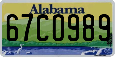 AL license plate 67CO989