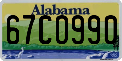 AL license plate 67CO990