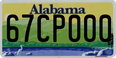AL license plate 67CP000