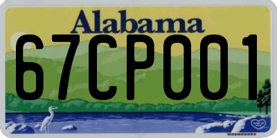 AL license plate 67CP001