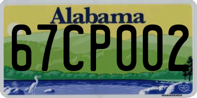 AL license plate 67CP002