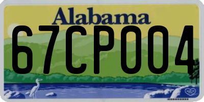 AL license plate 67CP004