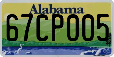 AL license plate 67CP005