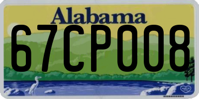 AL license plate 67CP008