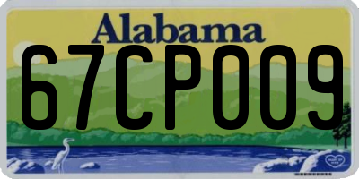 AL license plate 67CP009