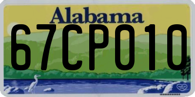AL license plate 67CP010