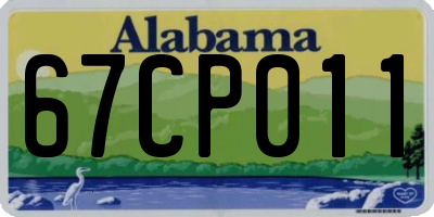 AL license plate 67CP011