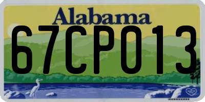 AL license plate 67CP013