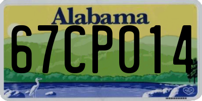 AL license plate 67CP014