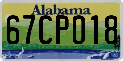 AL license plate 67CP018