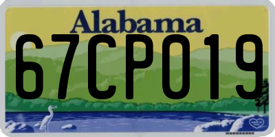 AL license plate 67CP019