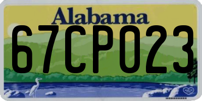 AL license plate 67CP023